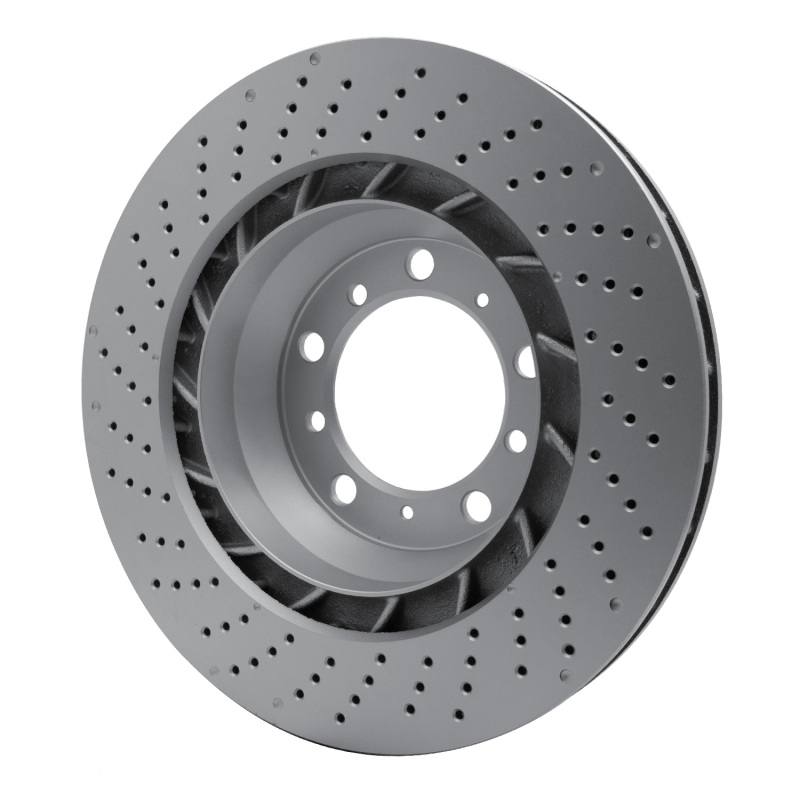 Porsche 718 Cayman Brake Rotor (1) - Right Rear - R1 Concepts - GeoSPEC Coated, Drilled - `16-`23